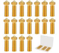 Brass Nozzle Extruder Print Head, 0.3-1.2 mm 3D Printer Nozzle, M6 Thread Brass Printer Nozzle, 3D Printer Nozzle for Anycubic Kobra 2 Pro, Kobra 2 Plus, Kobra 2 Max, 6 Sizes, Pack of 18