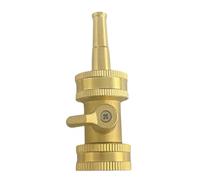 Brass Nozzle,Heavy Duty Brass Gardening Supplies With Valve And Non-Slip Finish - Pressure Nozzle For Garden Hose - For Outdoor Garden Lawn Patio