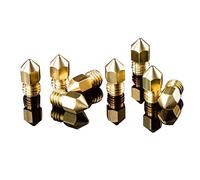 Brass Nozzles ，10 Pcs 0.2mm .3mm .4mm .5mm .6mm .8mm Copper 3D Printer Parts Extruder Threaded 1.75mm Filament(0.5mm 10 Pieces)