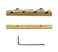 Brass Nut Features Roller Grooves Adjustable Height Enhances Resonance Tuning Stability for 4 String Bass Guitar Replacement Resonance Improving Nut