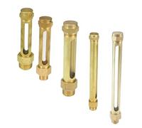 Brass Oil Level Indicator - 2PC Sight Glass for Lathes & Sumps - M10 M12 M16 1/4" 3/8" 1/2" BSP(100mmx1/2in)