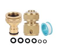 Brass Outside Tap Hose Connector, Garden Hose to Tap Connector for Hose Pipe, 1/2 and 3/4 inch Threaded Tap Connector Adapter Fittings, Tap Water Hose Connector