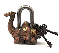 Brass Padlock - Lock with Keys - Working Functional - Brass Made Camel Antique Padlock.