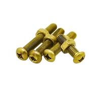 Brass Pan Head Machine Screws Round Head Bolts with Hexagon Full Nuts Combination Set M2 M2.5 M3 M4 M5 M6 M8(35mm,M8(1sets))