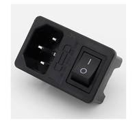 Brass Parts ! 5pcs ! with 10A fuse ! Multicolor Rocker Switch Fused IEC 320 C14 Inlet Power Socket Fuse Switch AC Socket IDGTTLDF(Gold)