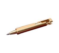 Brass Pen - Creative Journal Pen Design, Solid Brass Writing Instrument, Compact, Portable Pocket Size, Elegant, Stationery Accessories, Reliable S