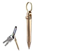 Brass Pen - Small Travel Bolt Pocket Pen | Tactile Turn Metal Ballpoint | Compact Bolt Action Signature Ballpoint For Journal, Notebook, Office Use