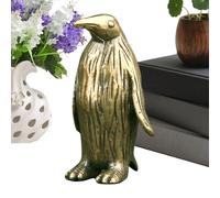 Brass Penguin Figurine - Vintage Lovely Mini Brass Art,Little Penguins Table Decoration - for Living Room Home Bookshelf Bedroom Decor