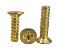 Brass Phillips Head M2 M2.5 M3 M4 M5 M6 Metric Thread Insert Screw Electrical Machine Screws Countersunk/Round Head Screws(Countersunk,PM5x30 (30pcs))