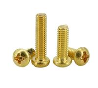 Brass Phillips Screws M2-M8 - Metric Threaded Bolts Countersunk Head, Round Head for DIY Electrical Projects(Round Head,M8x45 (5Pcs))