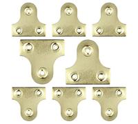 Brass Picture Hanging Plates 25mm Plain Mirror Glass Frame Hanging Fixing Plates Secure Frame Hanger Bracket for Photo Frame Mirror Canvas Pack of 10