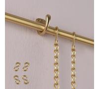 Brass Picture Rail System - Antique Chain Wall Art Gallery Rod for Adjustable Photos, 80cm Bracket for Home, Museum Décor, French Style Hangers