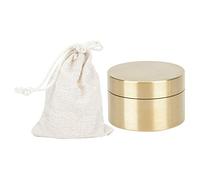 Brass Pill Box, Mini Round Shape Waterproof Dustproof Solid Brass Container Holder Metal Pill Container for Purse Pocket Travel, Small Outdoor Survival Pill Storage Case(Medium)