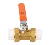 Brass Pipe Ball Valve Double PPR Hot Melt Fitting Shut Off Valve DN20 Durable Performance Suitable for Water