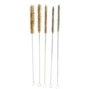 Brass Pipe Cleaning Brush Set, 5Pcs Brass Wire Brushes with Long Grip for Various Bore Sizes 6 15mm Wire Tube Brush Set
