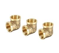 Brass Pipe Connector 90 Degree Street Elbow G1/2 Female X G1/2 Female 3pcs