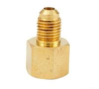 Brass Pipe Fitting, Brass Nitrogen Regulator Adapter Fittings with 1/4 SAE Male to G1/4 Female Thread for Air Conditioning and HVAC Systems Leak- Connection