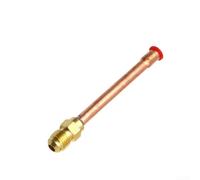 Brass Pipe Fitting Connector 45 Degree Flare Adapter for Air Conditioner Copper Tube Welded Joint High Heat Exchange Efficiency Leak for proof Refrigeration Hardware(2 points φ6.35)