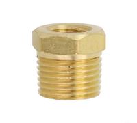 Brass Pipe Fitting Connector Adapter, For NPT Thread Reducing Bushing for Air Tools and Plumbing Systems, Hexagon Design, Various For Sizes Available(1/2NPT-3/8NPT)