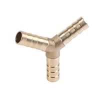 Brass Pipe Fitting Straight Elbow T Y X Shape 2 3 4 Way Connector for 6mm to 8mm 10mm 14mm 16mm 19mm Copper Water Tube(Y Way,12mm) Barb Fittings