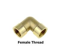Brass Pipe Fitting Tee Elbow 2Way 3Way 1/8 1/4 3/8 1/2 3/4 Female MaleThread Copper Water Gas Oil Tube Adapter Coupler Connector(PV-FF,1I2 Thread)