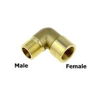 Brass Pipe Fitting Tee Elbow 2Way 3Way 1/8 1/4 3/8 1/2 3/4 Female MaleThread Copper Water Gas Oil Tube Adapter Coupler Connector(PV-MF,1I4 Thread)