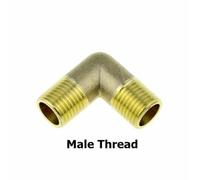 Brass Pipe Fitting Tee Elbow 2Way 3Way 1/8 1/4 3/8 1/2 3/4 Female MaleThread Copper Water Gas Oil Tube Adapter Coupler Connector(PV-MM,1I4 Thread)