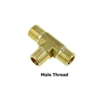 Brass Pipe Fitting Tee Elbow 2Way 3Way 1/8 1/4 3/8 1/2 3/4 Female MaleThread Copper Water Gas Oil Tube Adapter Coupler Connector(PE-M,3I4 Thread)