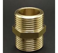 Brass Pipe Hex Nipple Adapter 1/8" 1/4" 3/8" 1/2" 3/4" 1" 1-1/4"BSP Male Thread,G1,1