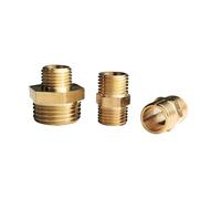 Brass Pipe Hex Nipple Fitting Quick Coupler Adapter 1/8 1/4 3/8 1/2 3/4 1 Male to Thread Water Oil Gas Connector(Black)