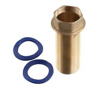 Brass Pipe Nut Extension Set for Tap Repair, Cold and Hot Water Supply, Fixed Foot Screw and Lock Nut Design, Compatible with Kitchen(8CM)