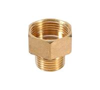 Brass Pipe Reducer Adapter 1/2" Male to 3/4" Female BSPT Thread, Corrosion-Resistant Water Gas Connector for Garden Hose Plumbing, Home DIY Pipe Fitting