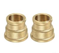 Brass Pipe Reducing Coupling G3/4 X G1/2 Female Thread Fitting For Air Compressor Water Gas Lines 2 Pack Integrally Formed Body Ensures Long Lasting Use Connects Copper Plastic Aluminum Pipes Easily