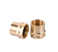 Brass Pipe to Garden Hose Fitting Connect,3/4" GHT Female x 3/4" NPT Female Connector,GHT to NPT Adapter Brass Fitting,Garden Hose Adapter (2 Pack)(3/4GHT female to 3/4 NPT female)