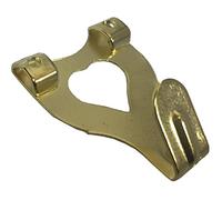 Brass Plated Double Picture / Photo Hanging Hook - 10 Pack