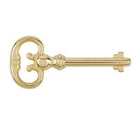 Brass Plated Roll Top Desk Replacement Skeleton Key Antique Cabinet Vintage Old Furniture Hardware | KY-8 (1)