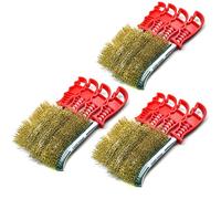 Brass Plated Rust Removal Cleaning Hand/Spid Brush (12 Pack) TE221