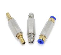 Brass Pneumatic Check Valve Full Port One Way Non-Return for Air Compressor 1/8" 1/4" 3/8" 1/2" 1Pcs(CV-01 w PC,with 4mm Fitting)