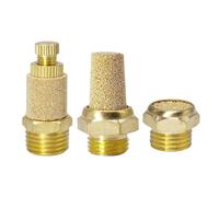 Brass Pneumatic Exhaust Muffler Silencer | M5 1/8 1/4in Pneumatic Exhaust Silencer, Short/Long(Throttle Muffler-06)