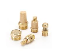 Brass Pneumatic Exhaust Muffler Silencer | Multi Thread Sizes, Pneumatic Device Air Silencing(Short-slm,1/8")