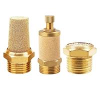 Brass Pneumatic Exhaust Muffler Silencer | Multiple Thread Sizes, Pneumatic Exhaust Silencing(Short-04)