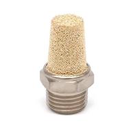 Brass Pneumatic Muffler Air Filter Noise Silencer, Exhaust For BSL BESL BSLM M5 1/8" To 1/2" Flat Head Throttle Fitting,10PCS(SILVER BSL,1/4")