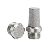 Brass Pneumatic Muffler Filter Noise Silencer,304 SS Exhaust Connector 10 Pcs M5 And 1/8-1/2 Inch Thread(3/4")