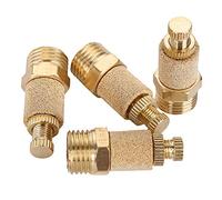 Brass Pneumatic Muffler, Male Thread Air Exhaust Noise Reducer for Pneumatic Valves and Cylinders, G1/8 to G1 Throttling with High Temp Resistance up to (G1/4)