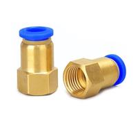 Brass Pneumatic Quick Connector 4-12mm Hose to 1/8-1/2 BSPT Female Thread Air Fitting (Push-in Type) 10 pc(45870)