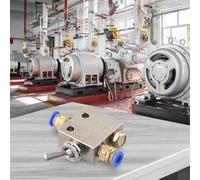 Brass Pneumatic Valve TAC2-31V, 2-Position 3-Way Manual Toggle Valve with Rc1/8'' Threads, Nickel-Plated Body & Stainless Steel Stem, 0