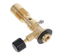 Brass Portable Bunsen Burner Gas Burner Head for Laboratory Heating | Propane or Natural Gas Use, Threaded Cartridge Connection, Sealed Control Ring, Weighted round Base, Continuous Flame Output