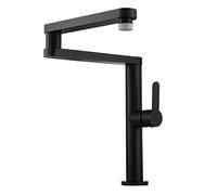 Brass Pot Filler Faucet - Deck Mount Kitchen Mixer Tap with Dual Mode Spout Swivel & Foldable Design Hot & Cold Single Handle Chrome Finish Easy Single Hole Installation