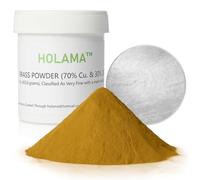 Brass Powder for Cold Casting Sculptures - High-Grade 350 Mesh for Inlay Work | Casting Powder Ideal for Home, Office Décor - 1lb with Anti-Oxidation Packaging(Cu-Zn Alloy) (Yellow-350 Mesh)