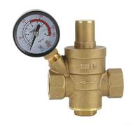 Brass Pressure Regulator with Pressure Gauge for Managing Water Flow in Various Supply Systems